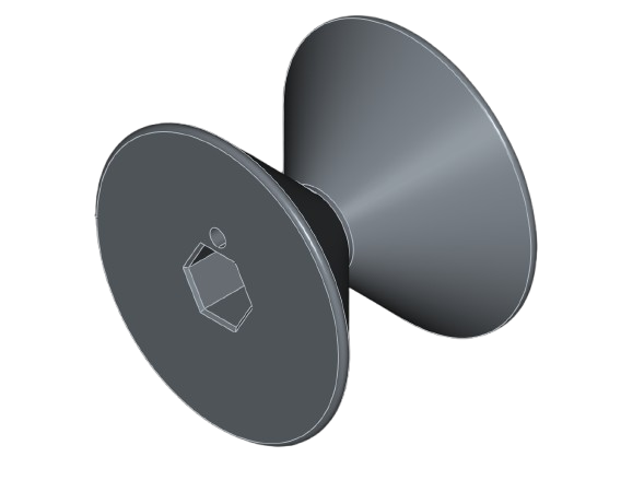Couplable spool mounted on hexagonal shaft for synchronized cable coiling